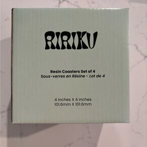RIRIKU 4 resin coasters.